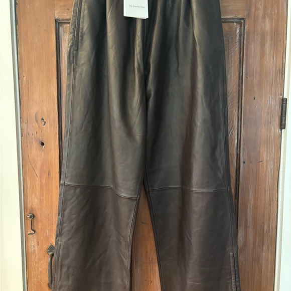 The Frankie Shop Kevin Leather Pants, Brown, NWT, Medium - Picture 8 of 16